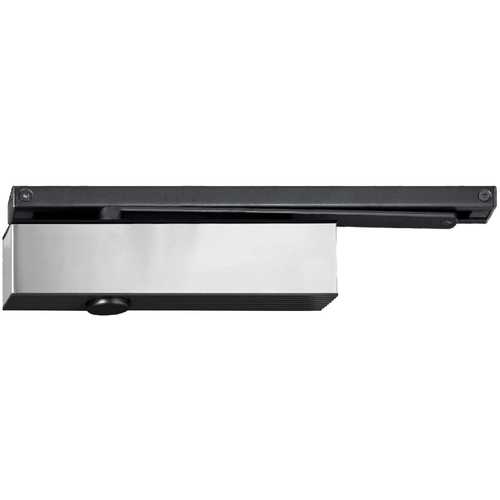 FERME-PORTE AVEC BRAS À COULISSE TS-51 G NOIR 9005 / INOX