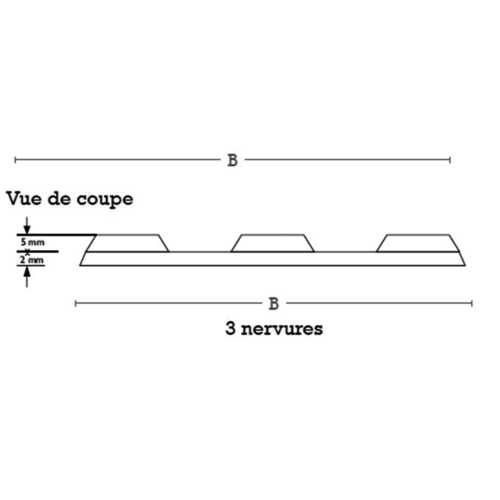 BANDE D'AIDE À L'ORIENTATION 620 MM