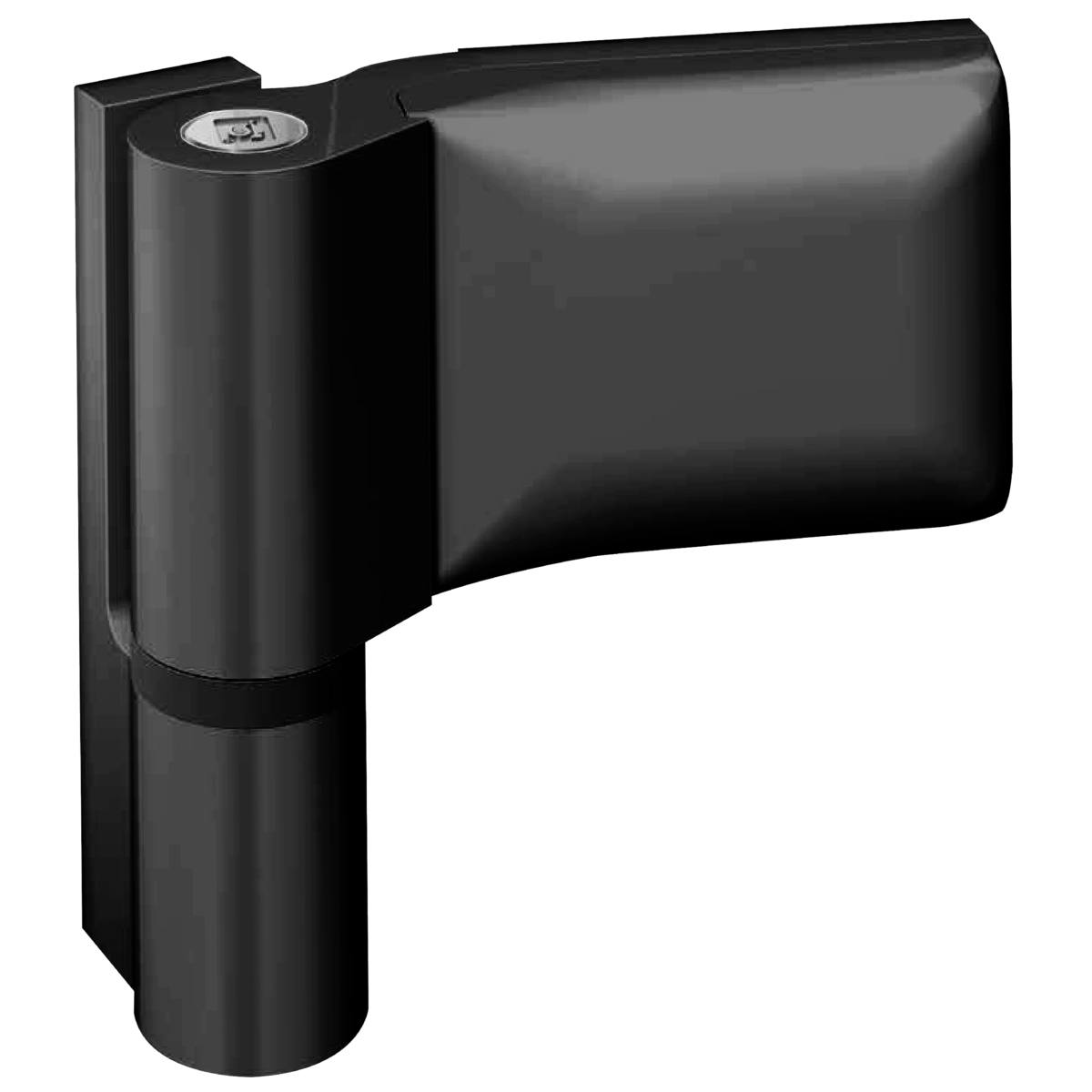 PAUMELLE AT-G POUR PORTE AFFLEURANTE NOIR 9005 MAT