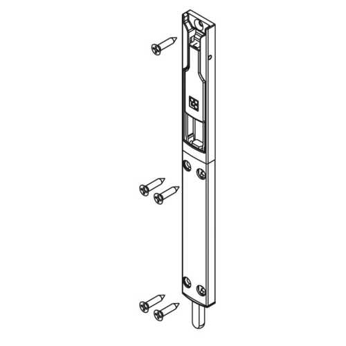 VERROU EN FEUILLURE MAYA NOIR 220 MM