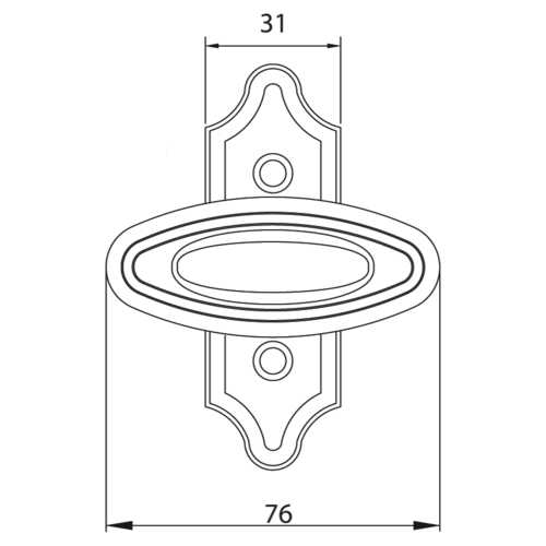 BOUTON OVALE ME SUR BOÎTIER DE CRÉMONE N°133