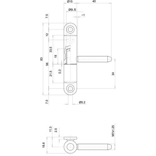 FICHE FEMELLE Ø 15 MM INOX