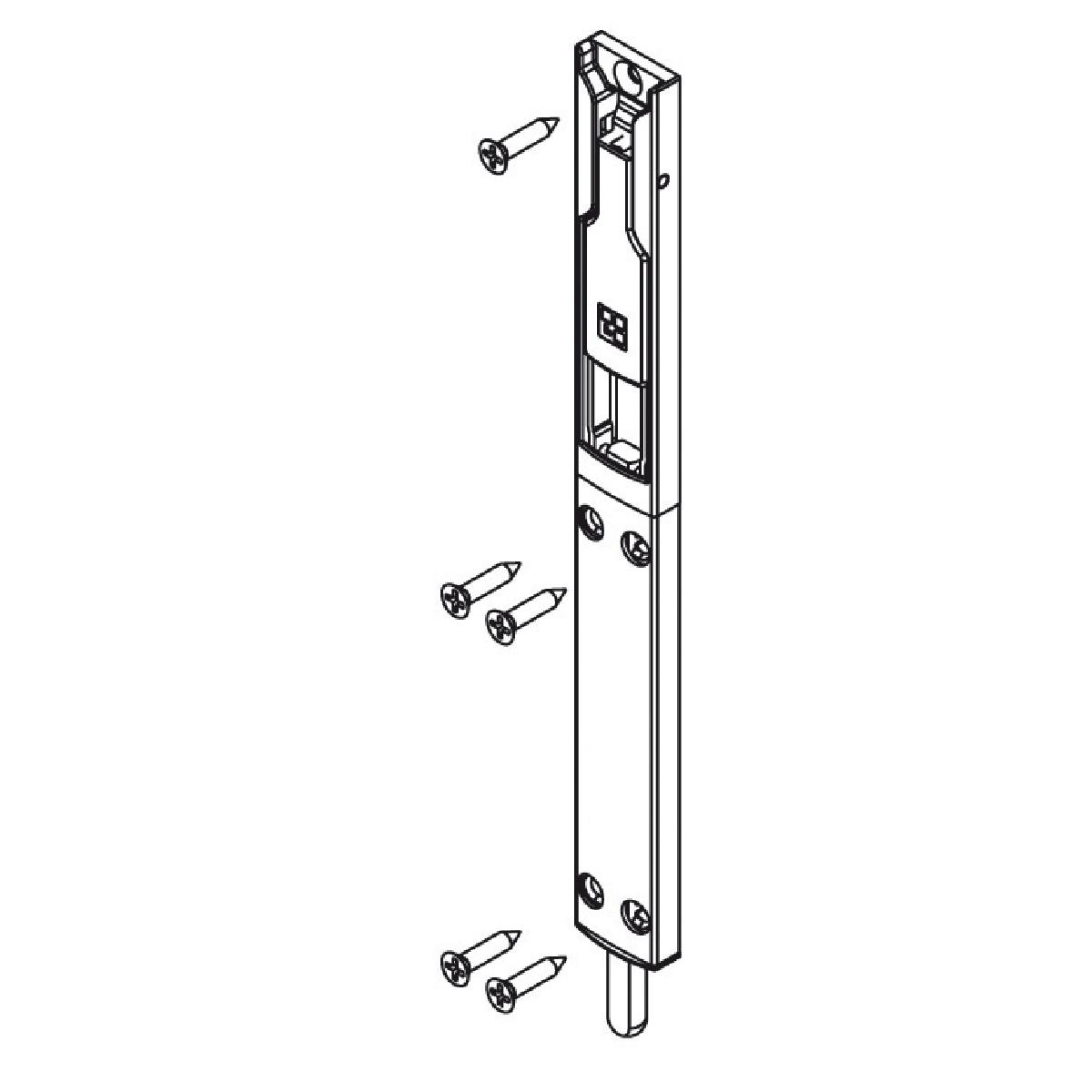 VERROU EN FEUILLURE MAYA NOIR 220 MM