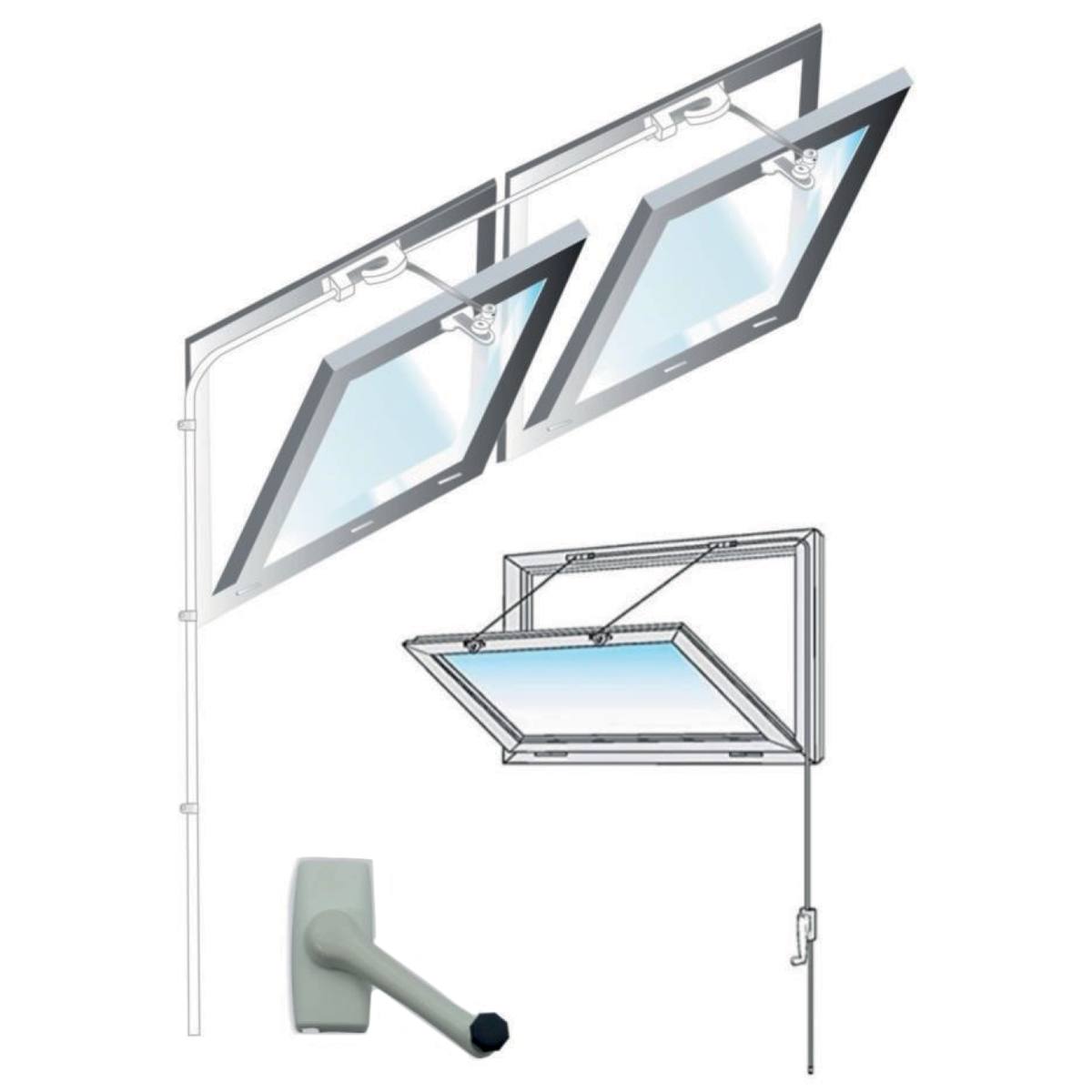 FERME-IMPOSTE WINDY DUO 605 BLANC