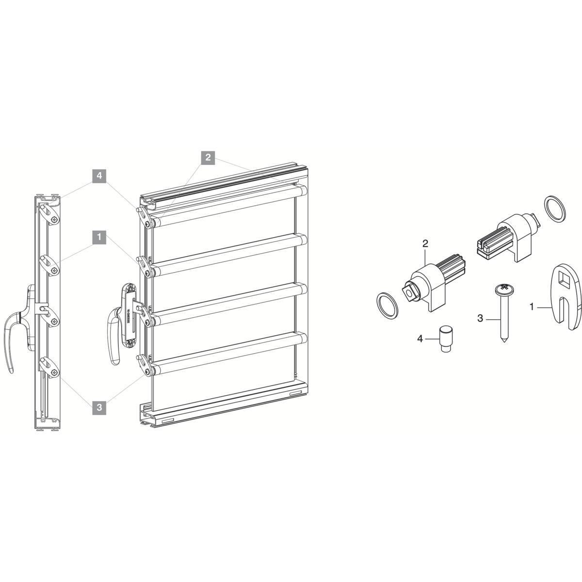 FOURCHE D'ENTRAÎNEMENT POUR SYSTÈME JALOUSIE