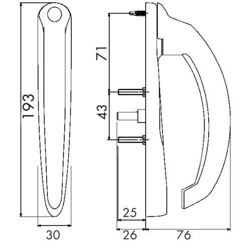 POIGNÉE SÉDUCTION INTÉRIEURE MANOEUVRANTE POSE SIMPLE