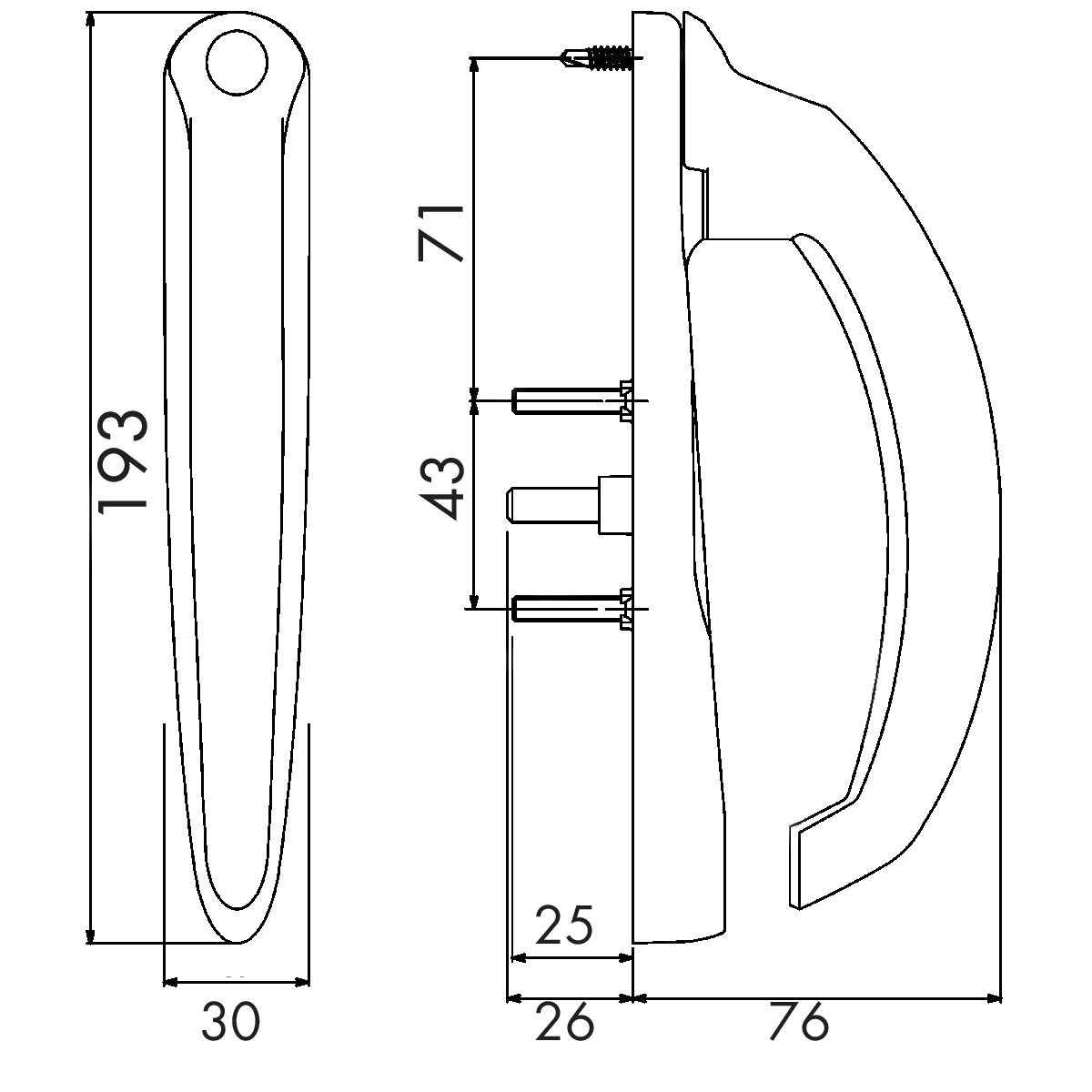 POIGNÉE SÉDUCTION INTÉRIEURE MANOEUVRANTE POSE SIMPLE