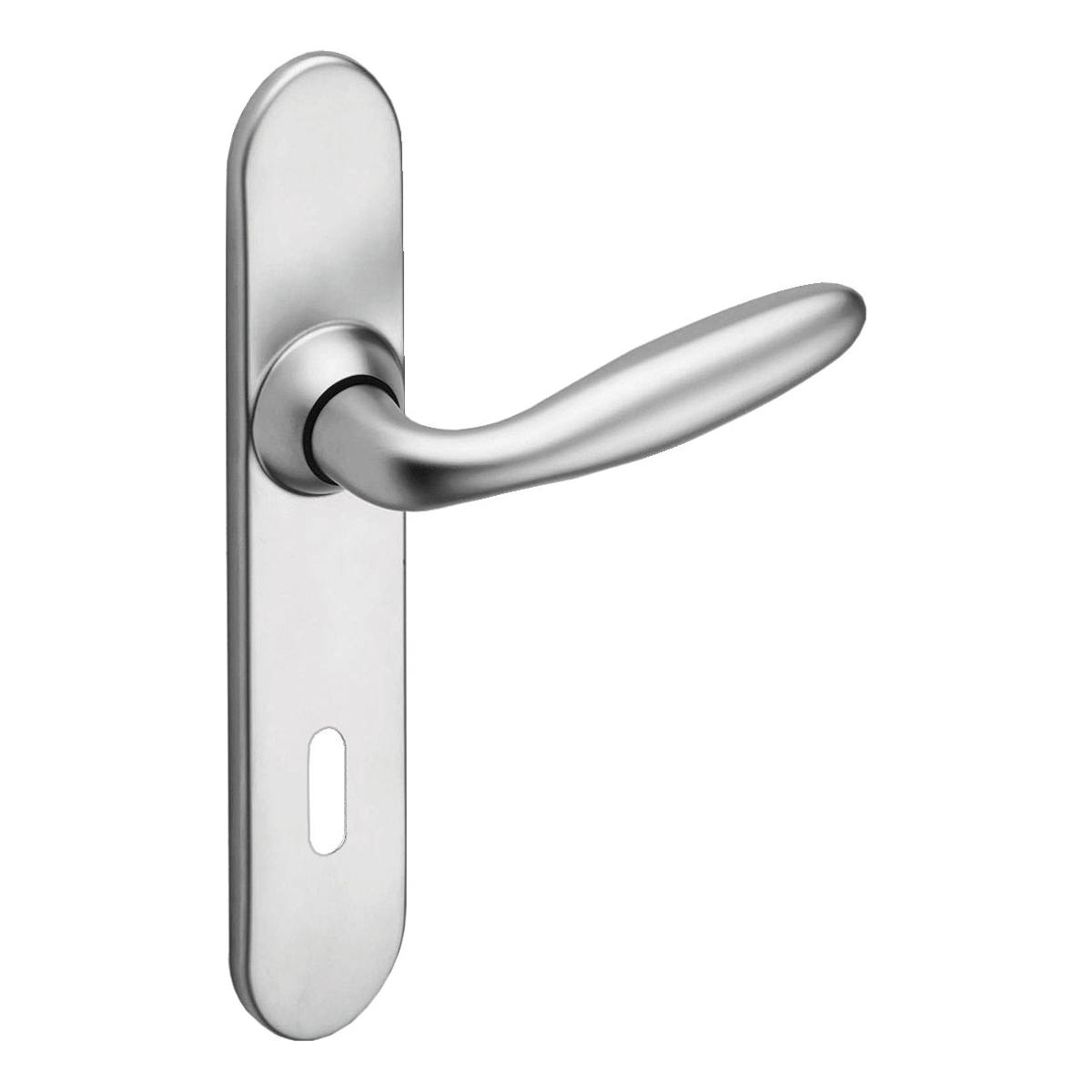 OPÉRA CHROMÉ VELOURS CLÉ L SUR PLAQUE 195 MM