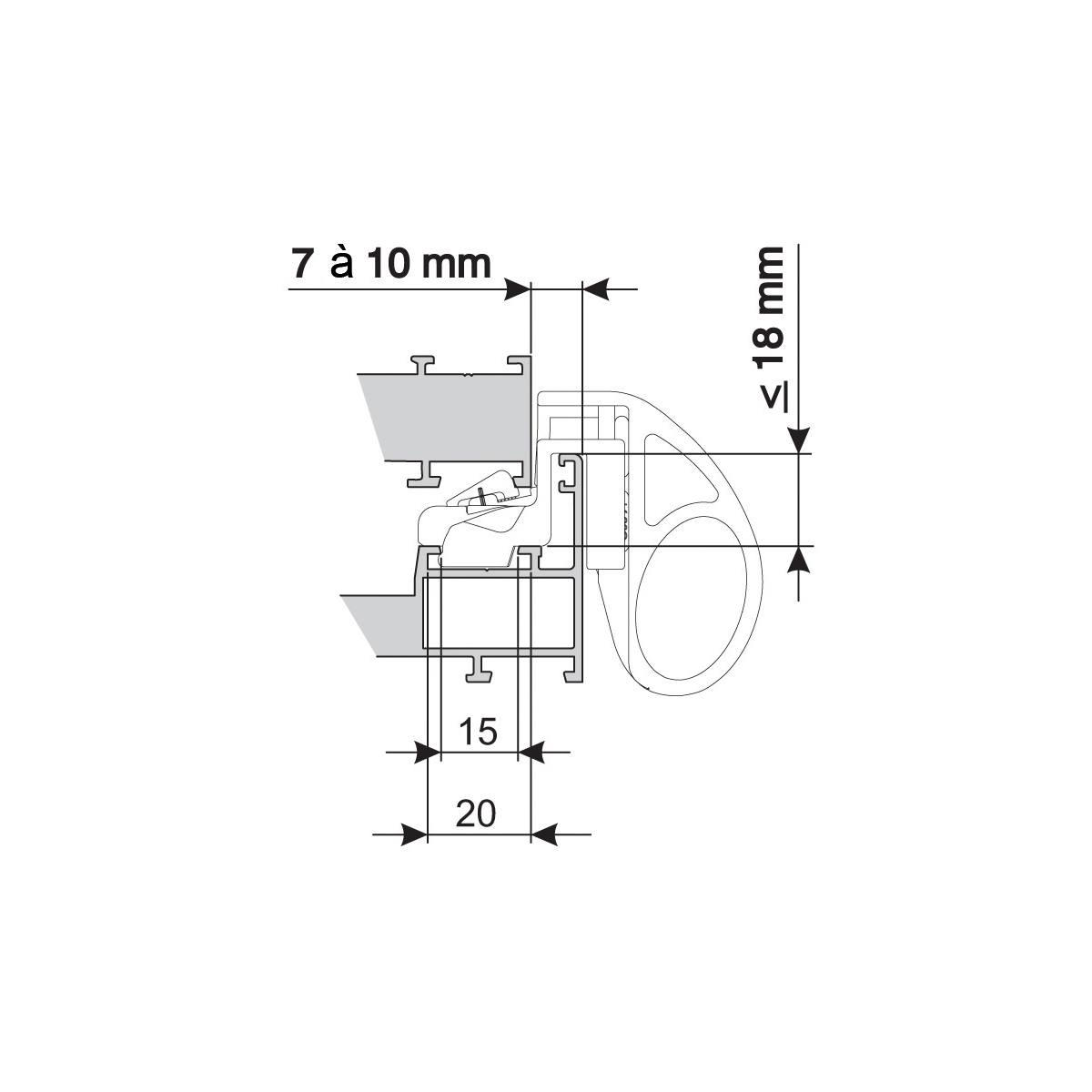 LOQUETEAU TWIN DE SOUFFLET ARGENT 9006