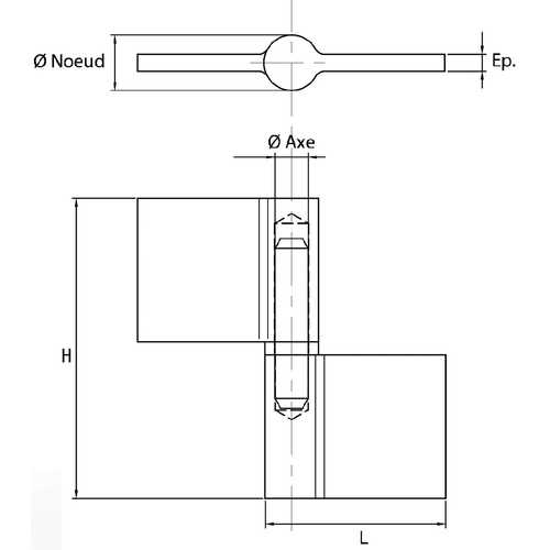 PAUMELLE DE GRILLES PROFILÉE