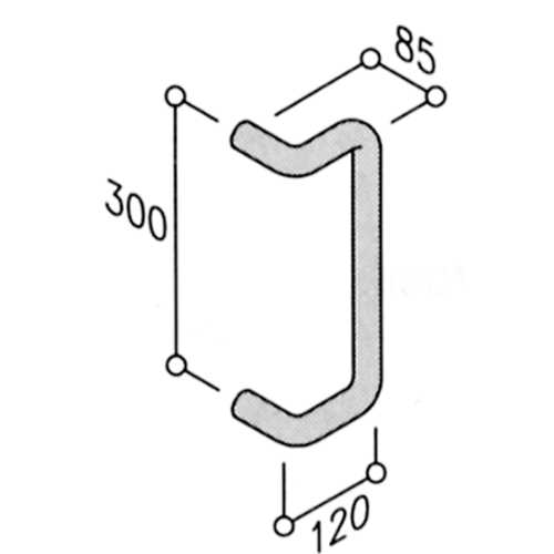 POIGNÉE DE PORTE BATTANTE CONTRECOUDÉE STG 87