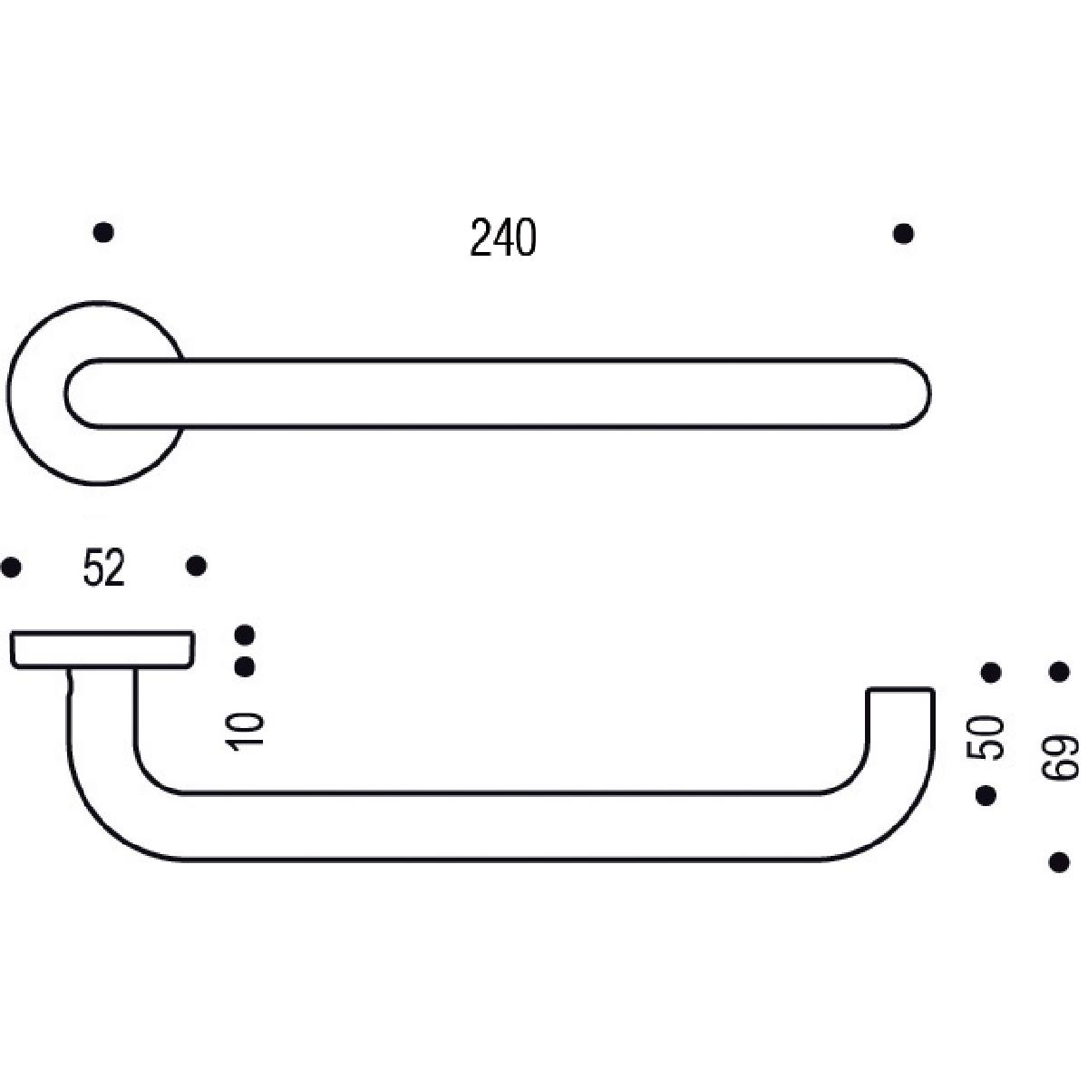 LINOX 492, BEQUILLES XL 240 MM SUR ROSACE, CONDA. + VOYANT