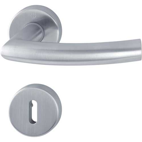 TRONDHEIM, BEQUILLES SUR ROSACE, CLÉ L, INOX MAT