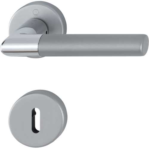 LECCE, BEQUILLES SUR ROSACE, CLÉ L, CHROMÉ/INOX MAT
