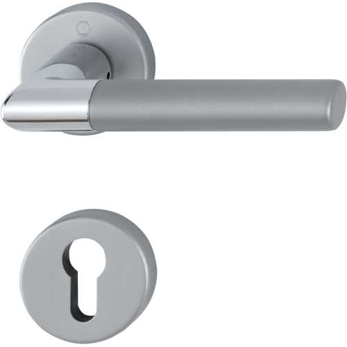 LECCE, BEQUILLES SUR ROSACE, CLÉ I, CHROMÉ/INOX MAT