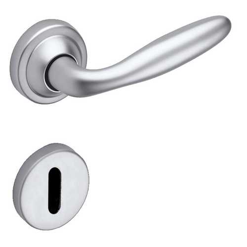 OPÉRA, BEQUILLES SUR ROSACE, CLÉ L, CHROMÉ VELOURS