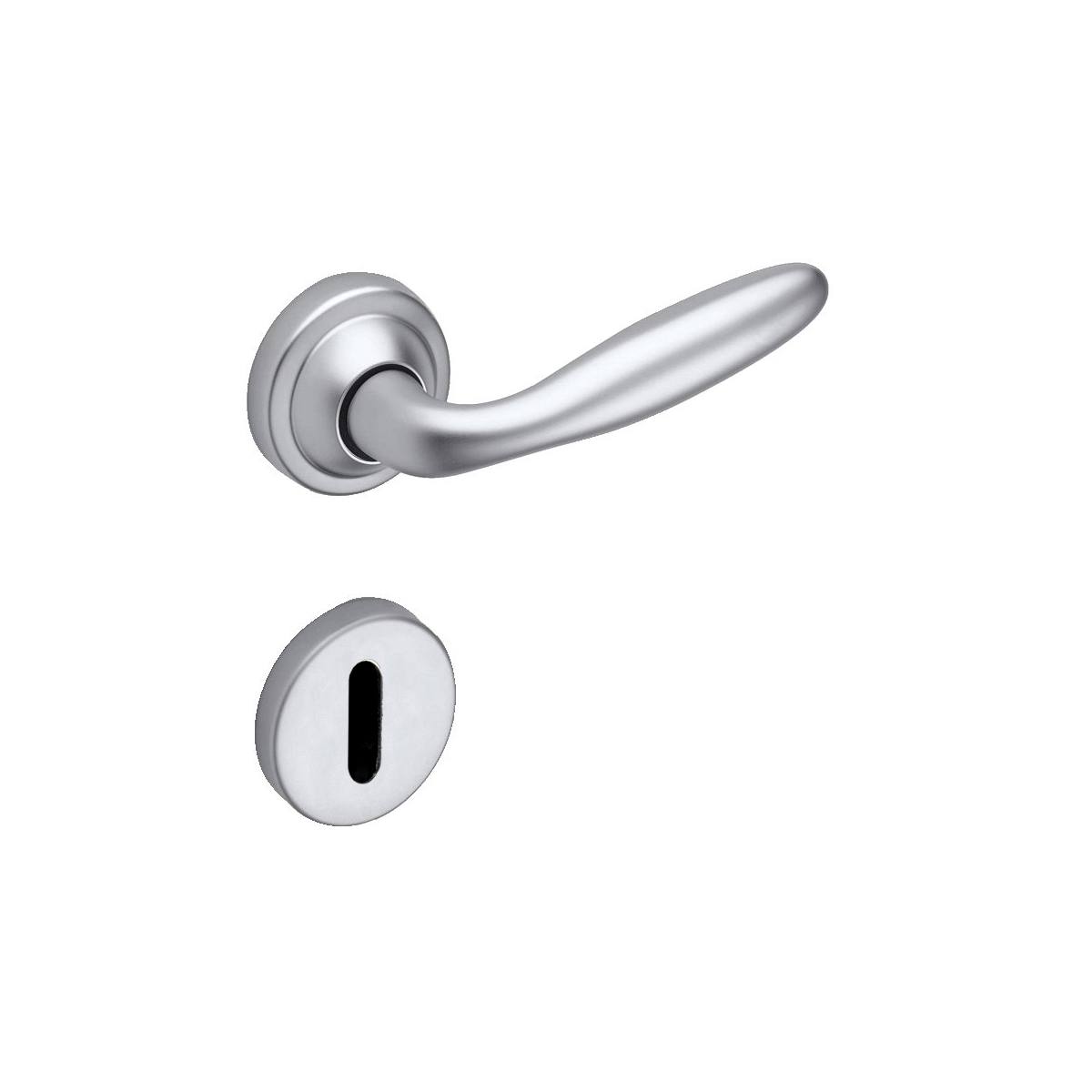 OPÉRA, BEQUILLES SUR ROSACE, CLÉ L, CHROMÉ VELOURS