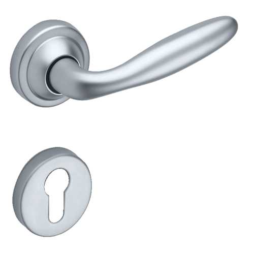 OPÉRA, BEQUILLES SUR ROSACE, CLÉ I, CHROMÉ VELOURS