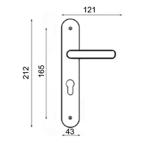 AZUR INOX CLÉ I SUR PLAQUE 165 MM