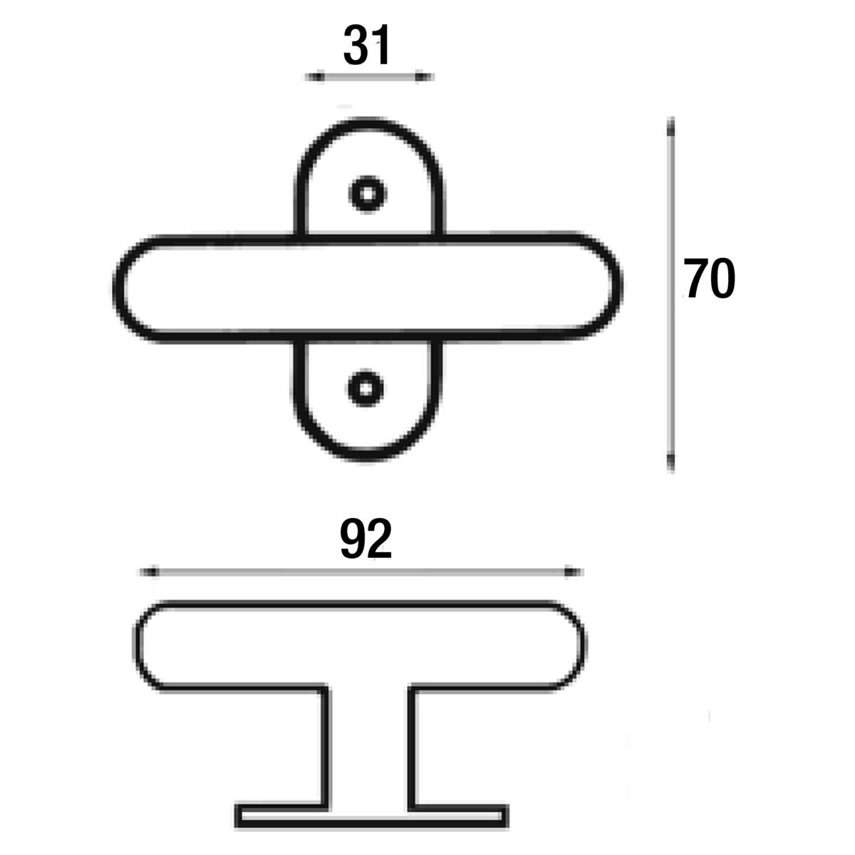 BOUTON DE FENÊTRE TORSADE VIEUX FER