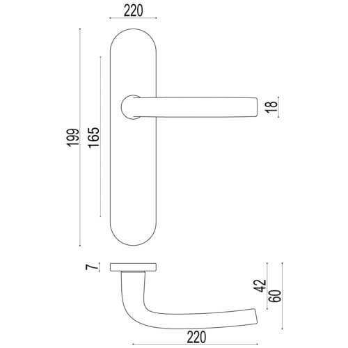 LOGIO, BEQUILLES SUR PLAQUE 165 MM, CLÉ L