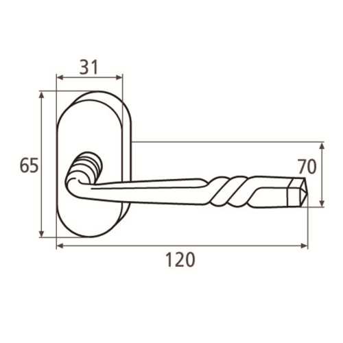 BÉQUILLE DE CRÉMONE ARMORIQUE