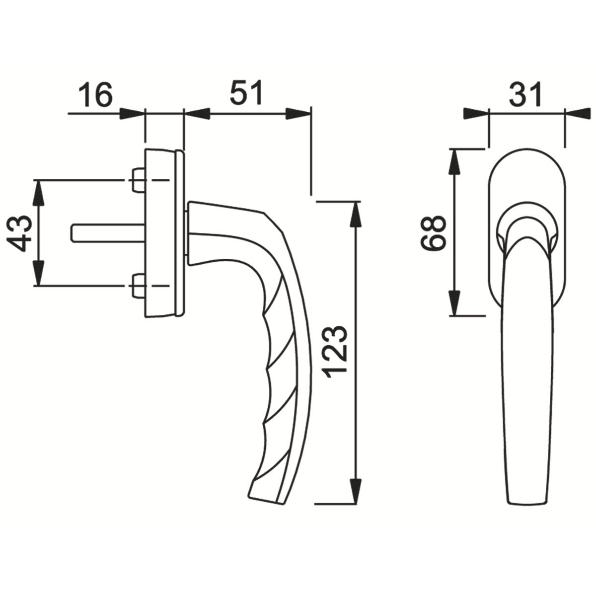 POIGNÉE DE FENÊTRE OB ATLANTA BEIGE
