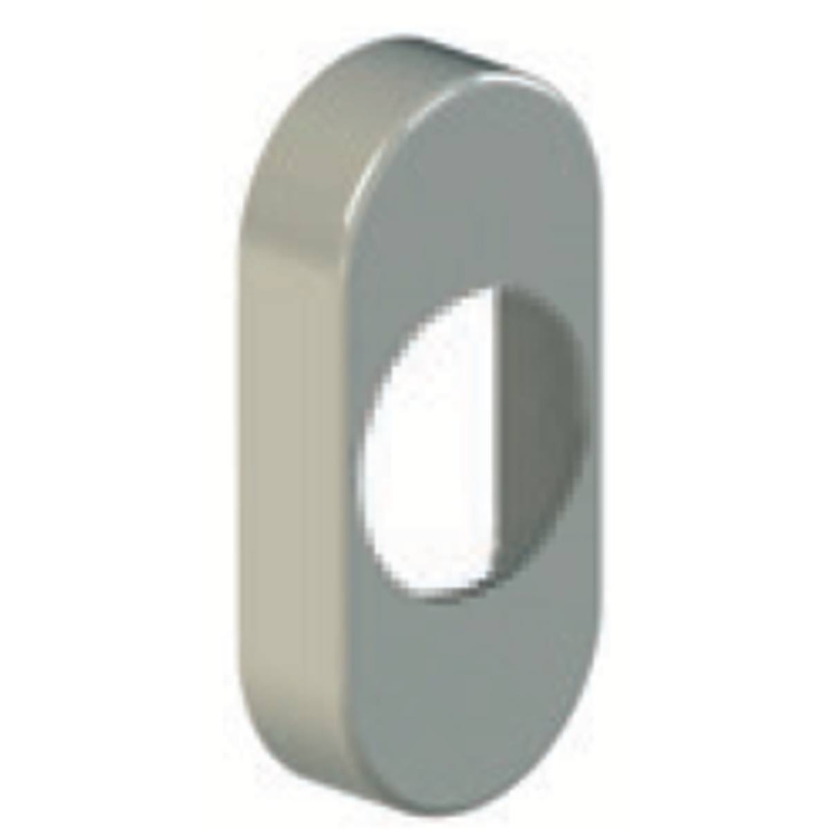 CACHE-MÉCANISME DE PORTE  LAITON NICKELÉ SATINÉ