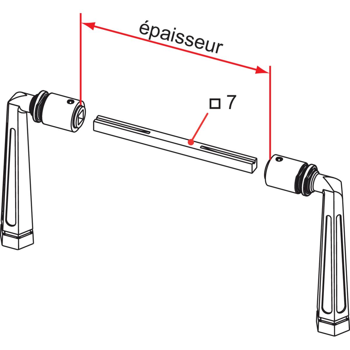 BÉQUILLE DOUBLE RUSTIQUE