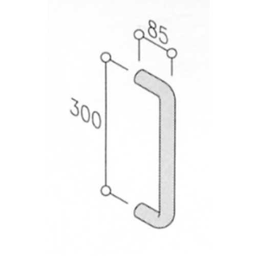 POIGNÉE DE PORTE BATTANTE DROITE STG 88