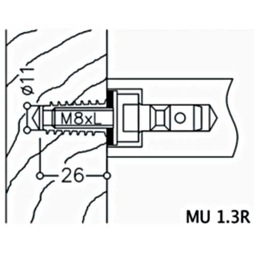 KIT DE MONTAGE POUR POIGNÉE DE PORTE BATTANTE