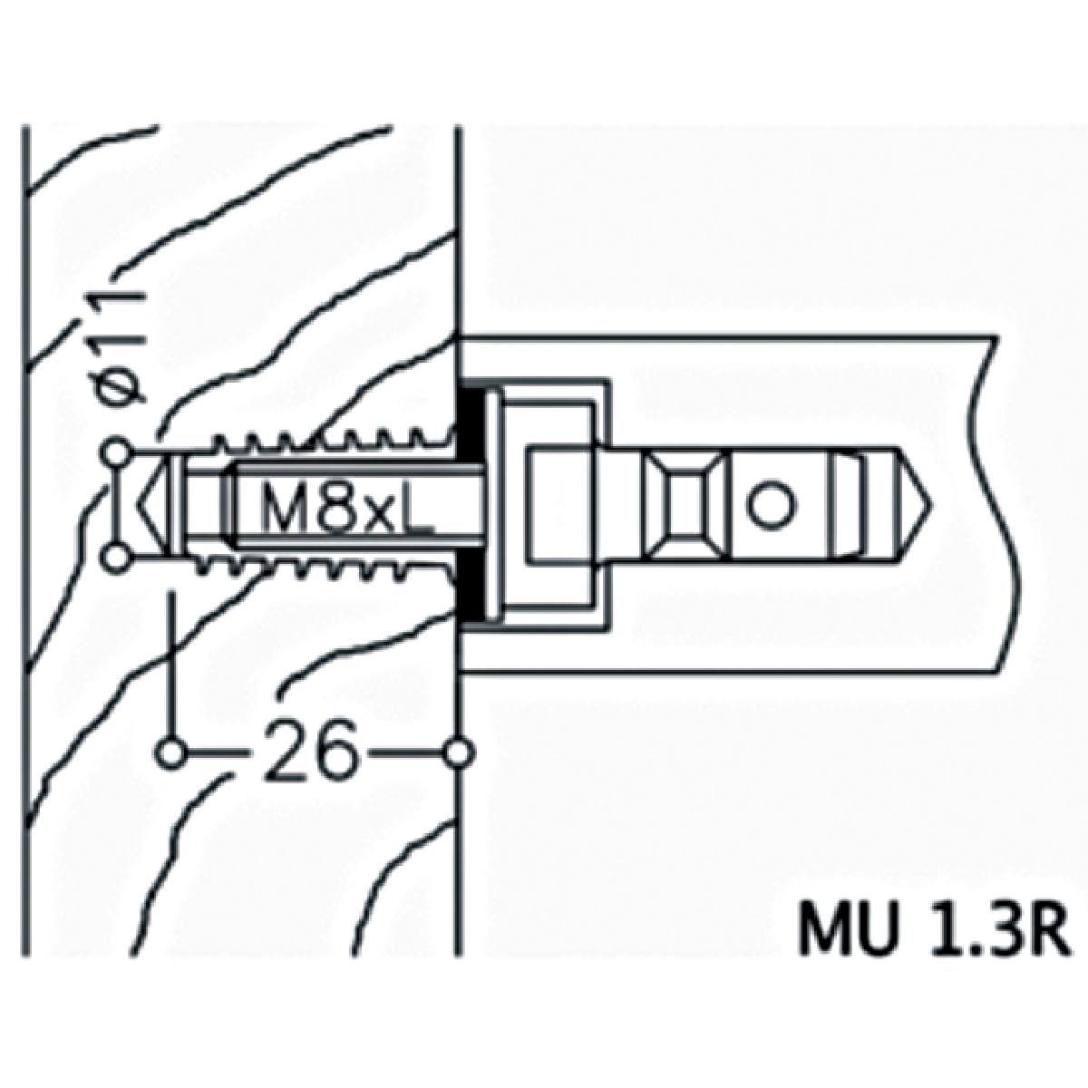 KIT DE MONTAGE POUR POIGNÉE DE PORTE BATTANTE