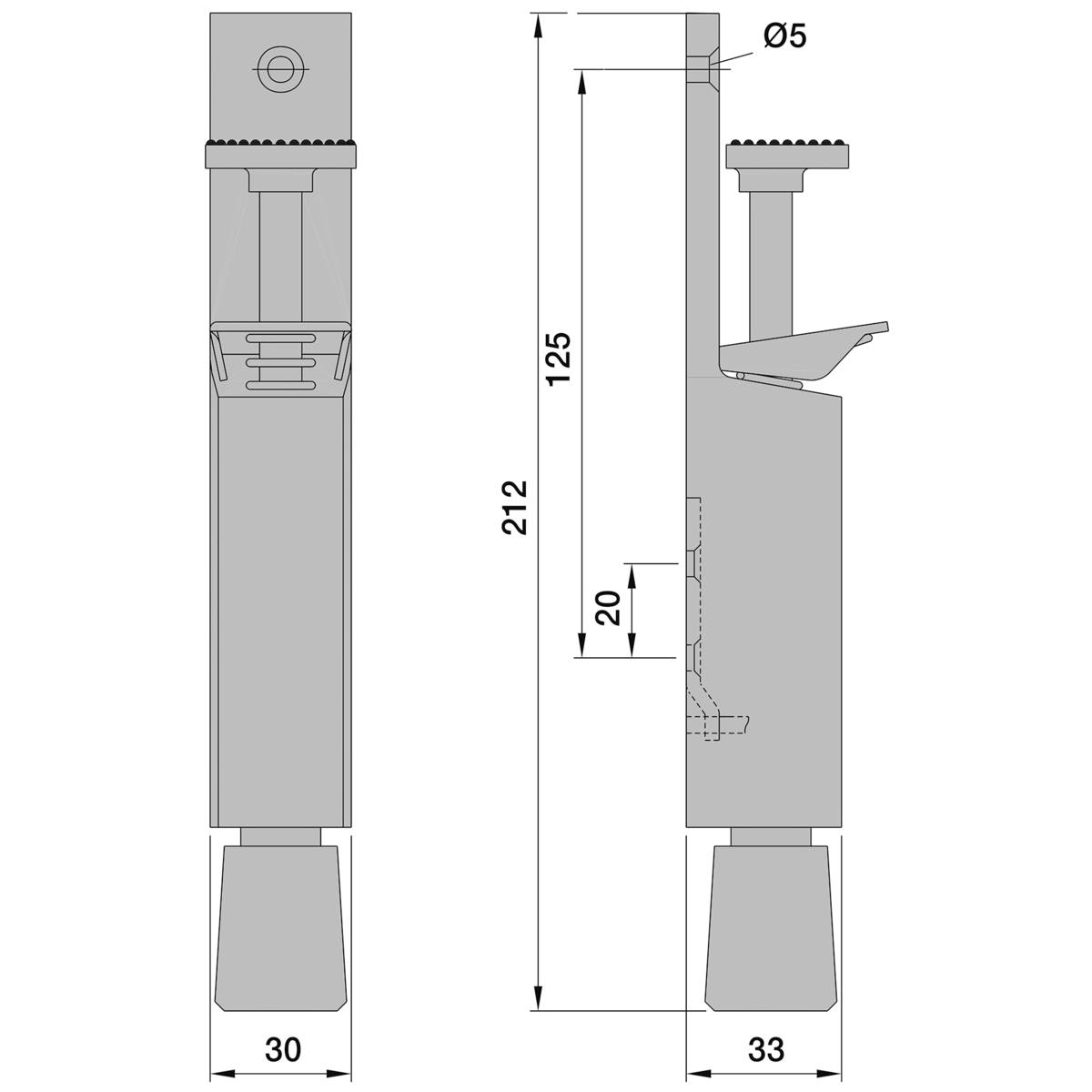 CALE-PORTE À LEVIER