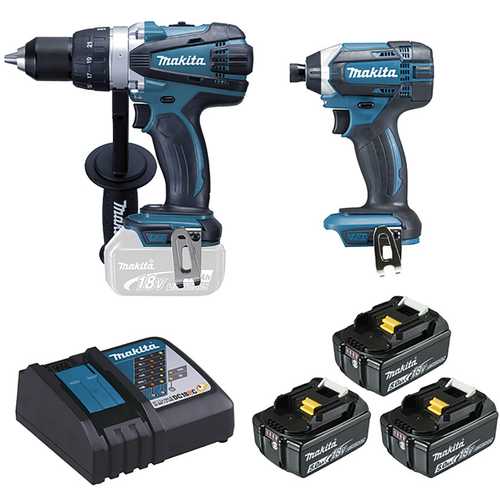 PACK PERCEUSE + VISSEUSE CHOCS MAKITA 18 V LI-ION 4,0 AH