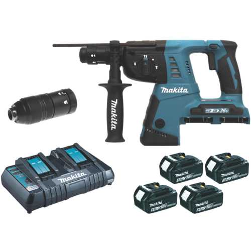 PERFORATEUR BURINEUR SDS + MAKITA 2x18 V LI-ION 5,0 AH