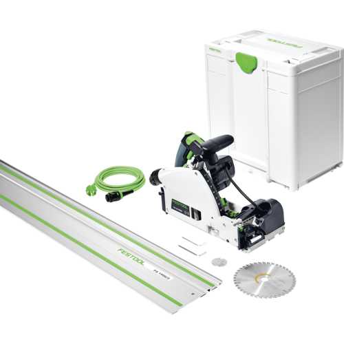 SCIE CIRCULAIRE PLONGEANTE AVEC INCISEUR + RAIL - COUPE 62 MM