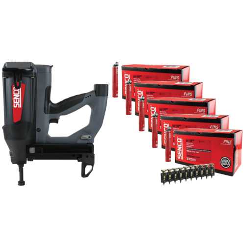 CLOUEUR BÉTON À GAZ + 5 BOÎTES DE 1000 CLOUS 19 MM + GAZ