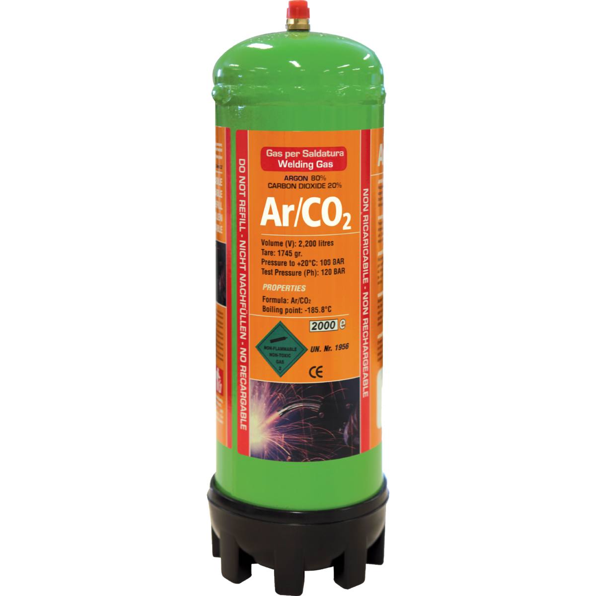 BOUTEILLE GAZ ARGON+CO2 POUR SOUDAGE MIG-MAG