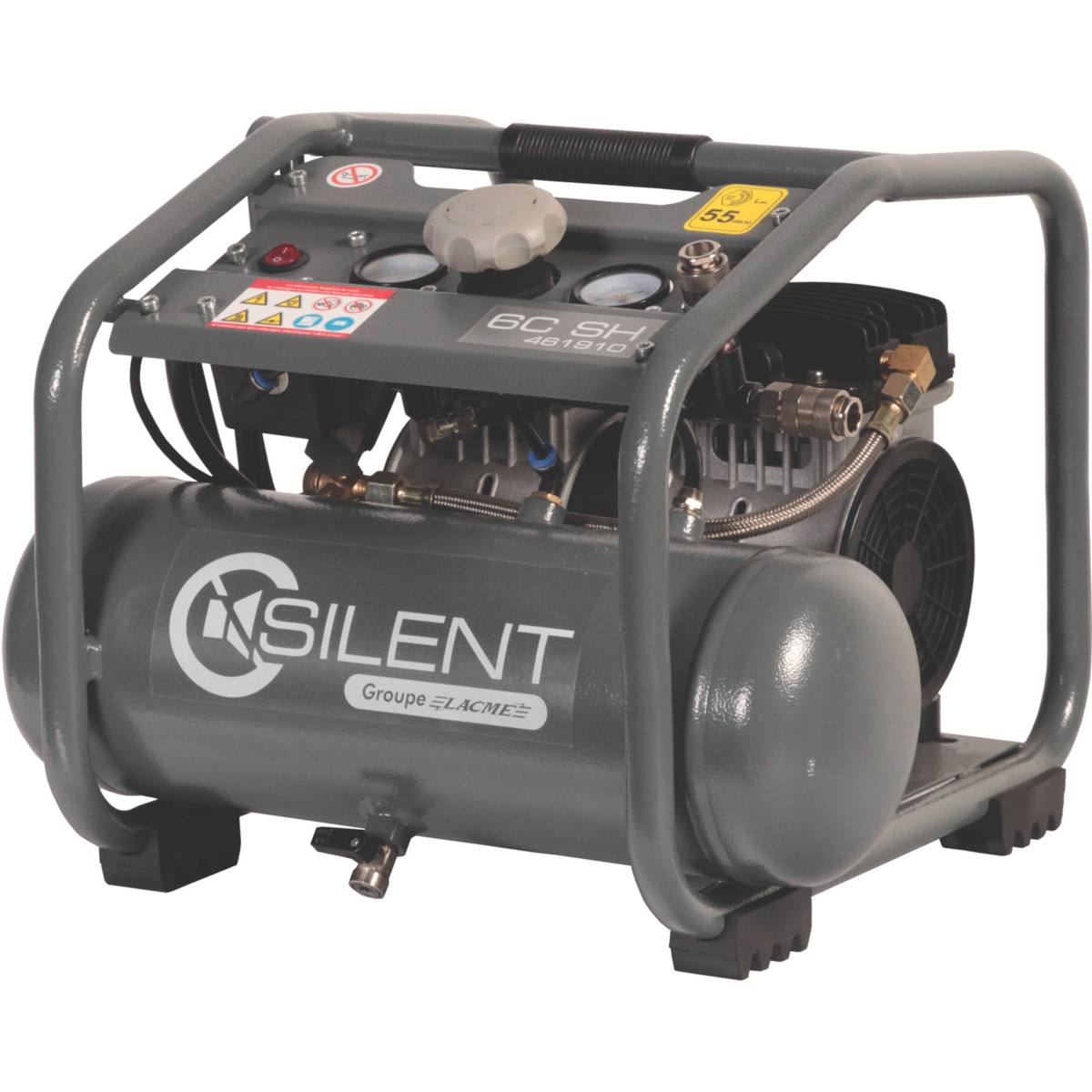 COMPRESSEUR SILENCIEUX SANS HUILE  6 L