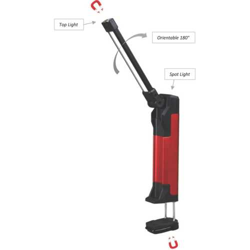 LAMPE DE TRAVAIL LED ORIENTABLE + CORDON USB