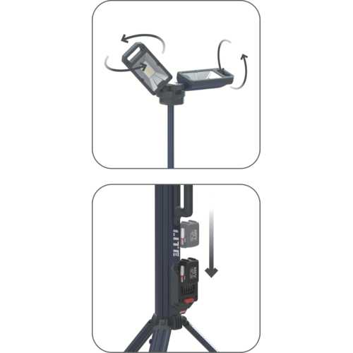 PROJECTEUR SUR TRÉPIED SUR BATTERIE ET SECTEUR