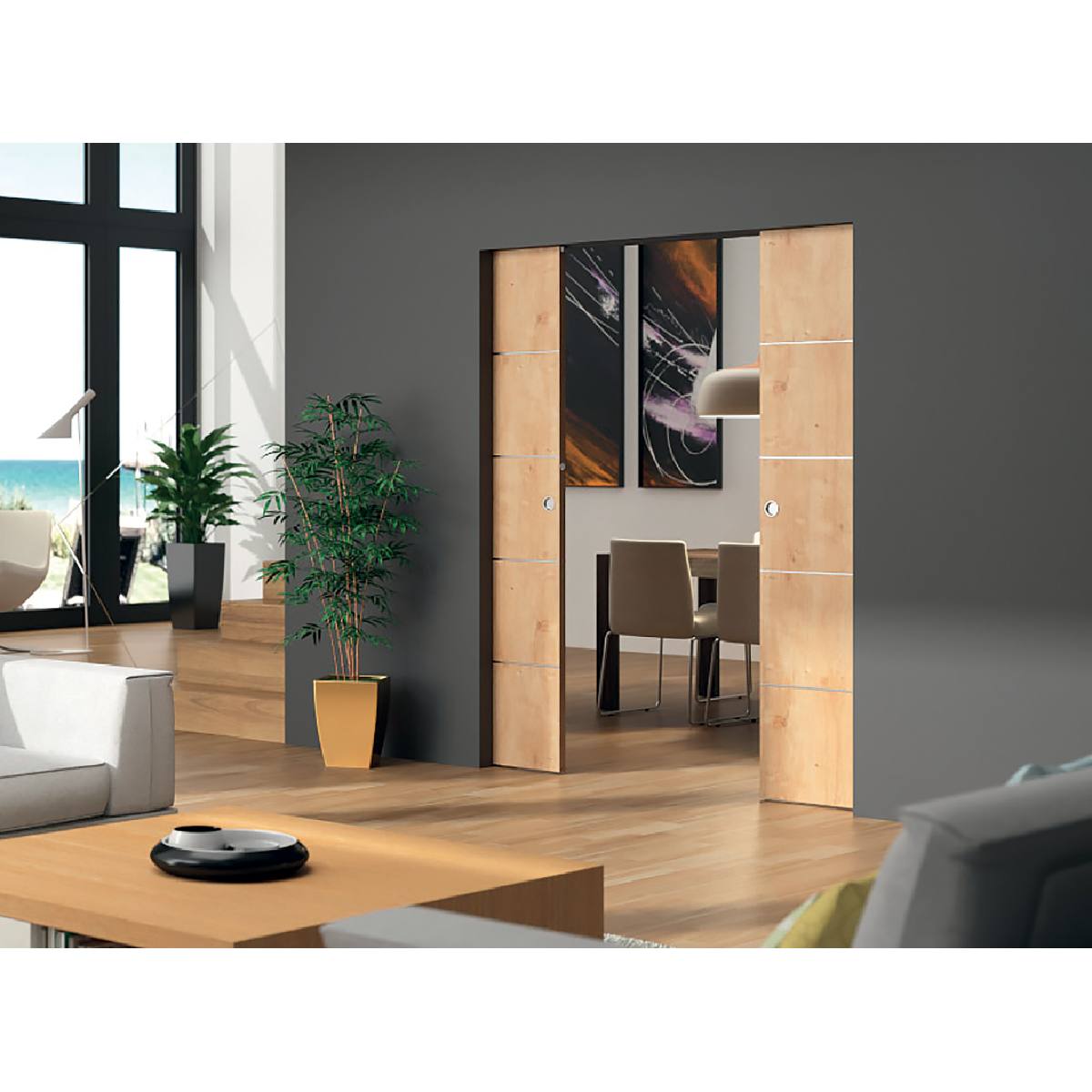 CHÂSSIS ÉPURE POUR PORTE COULISSANTE 930