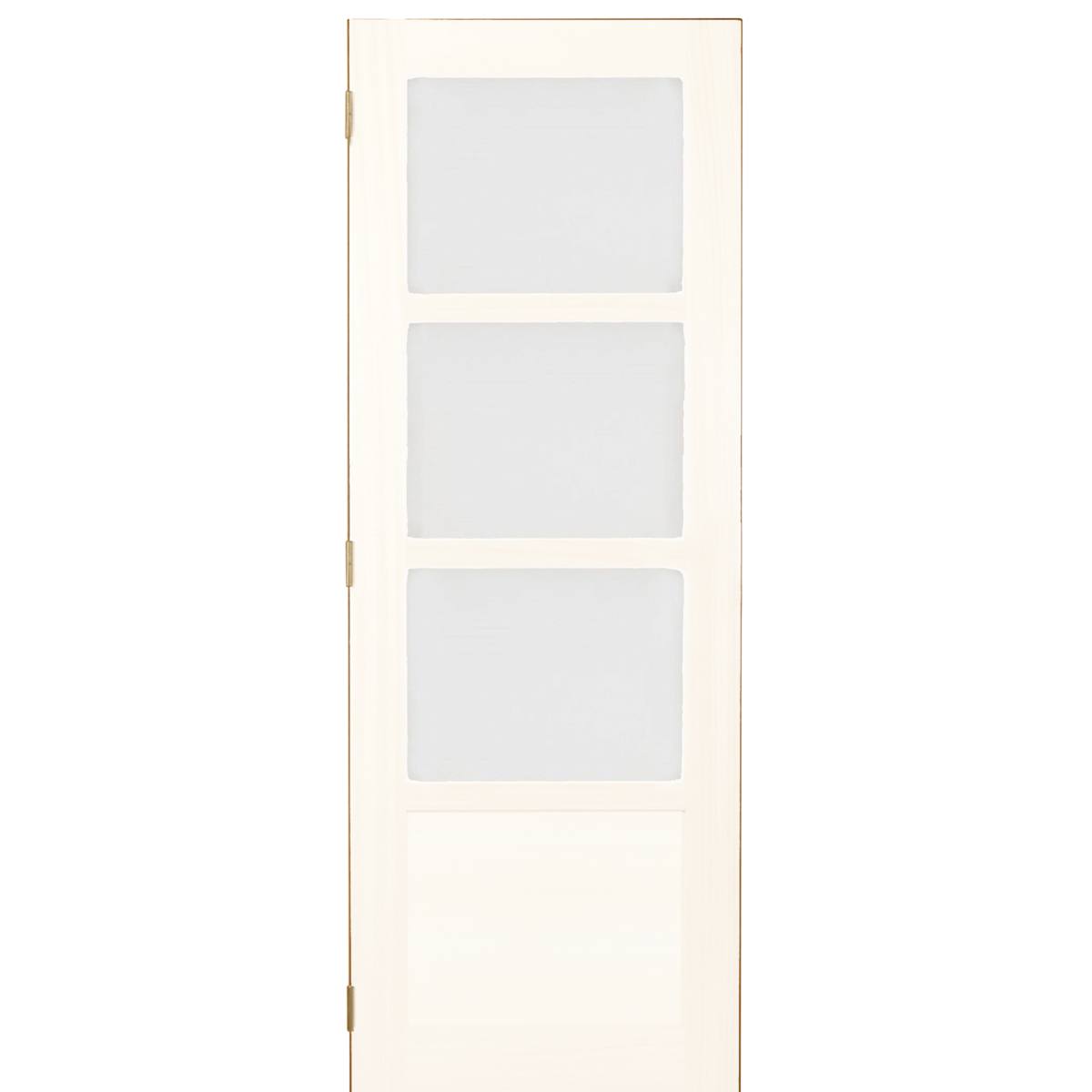 PORTE SEULE LM10 PRÉPEINTE 3 CARREAUX DÉPOLIS + 1 PANNEAU PLEIN 2040 x 730 DP