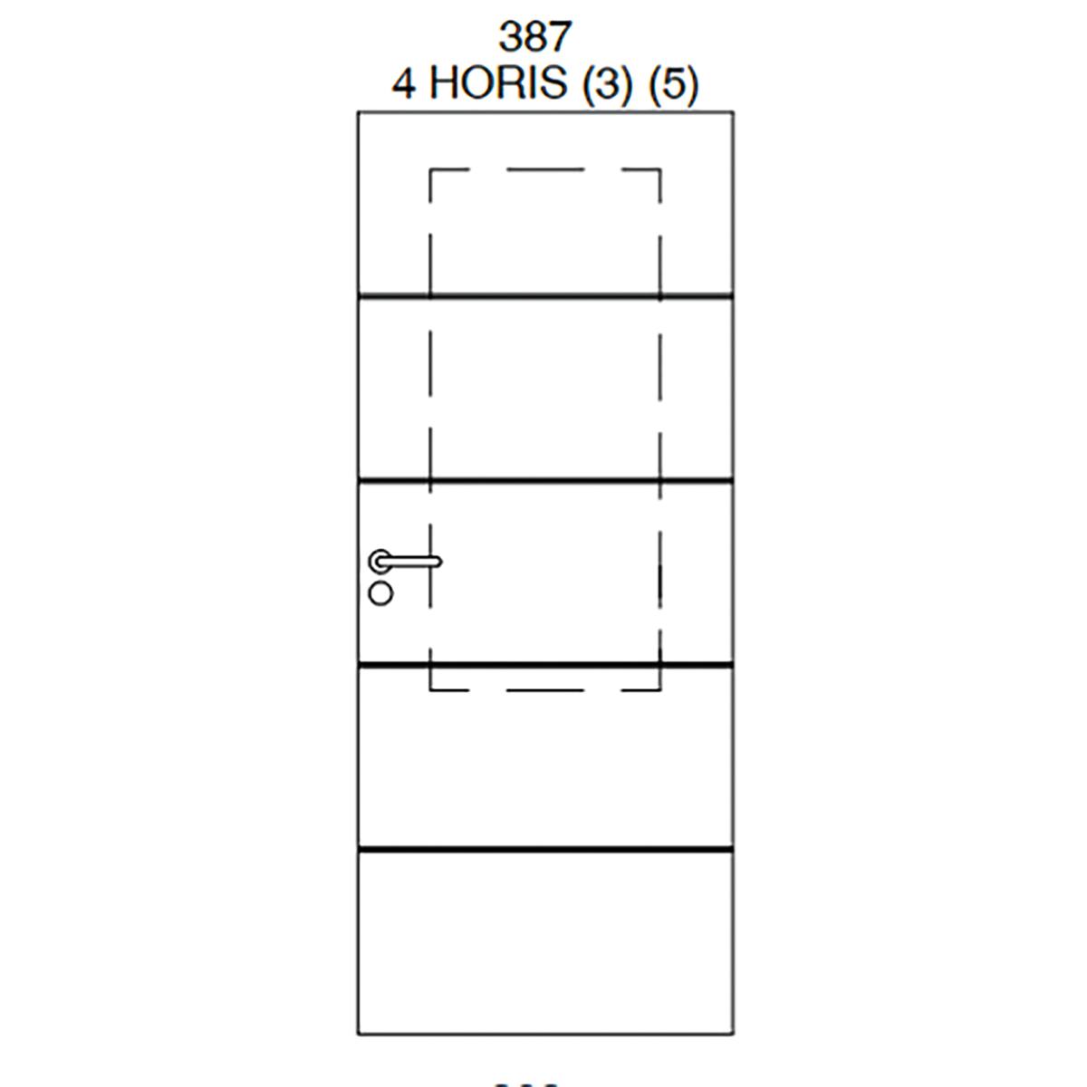 PORTE TECHNIDECOR HORRIS 4 ALVEOLAIRE LAQUEE BLANC RIVE DROITE PREFERREE GP