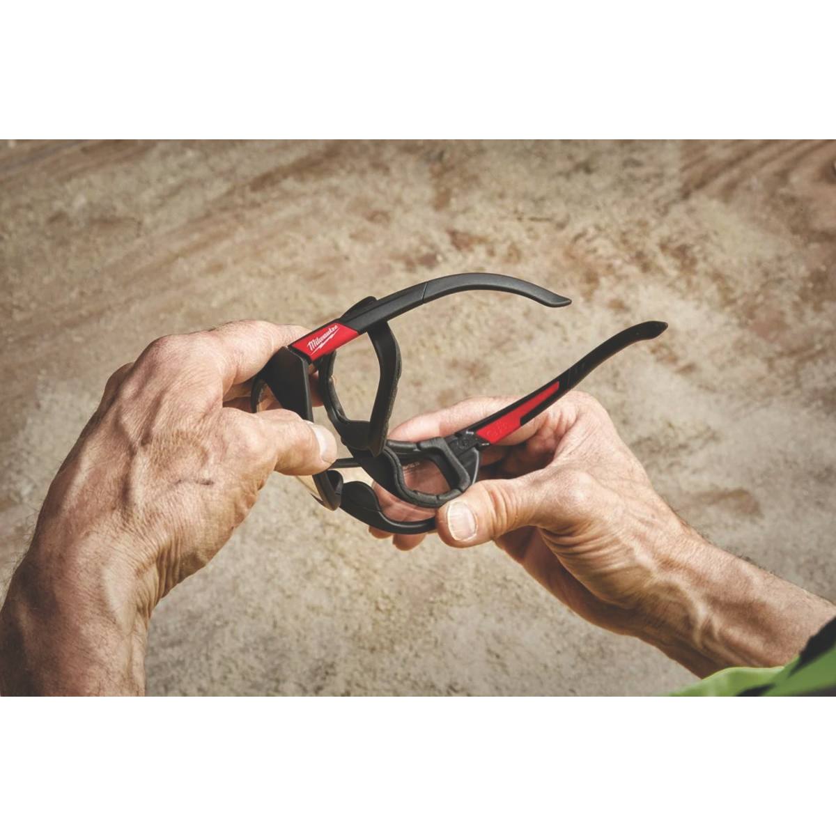 LUNETTES DE SÉCURITÉ CLAIRES HAUTE PERFORMANCE AVEC JOINT AMOVIBLE