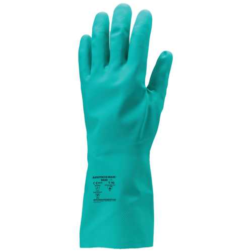 GANTS NITRILE VERT L.33CM - T.10