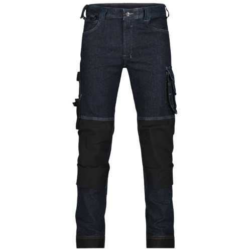 PANTALON JEANS STRETCH BLEU/NOIR 320 GR/M2 T40