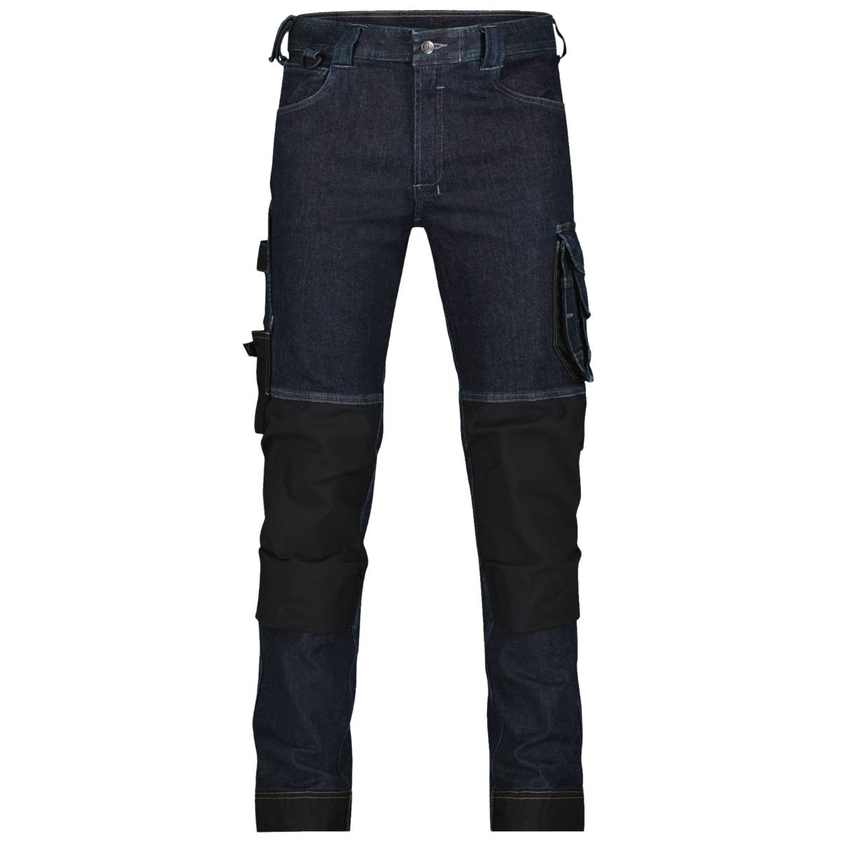 PANTALON JEANS STRETCH BLEU/NOIR 320 GR/M2 T48