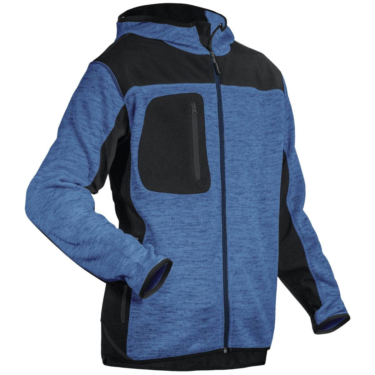 VESTE POLYESTER TRICOTÉ BLEU/NOIR T.XXXL