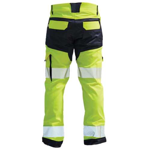 PANTALON HAUTE VISIBILITÉ LÉON PG HV JAUNE FLUO & MARINE T.36